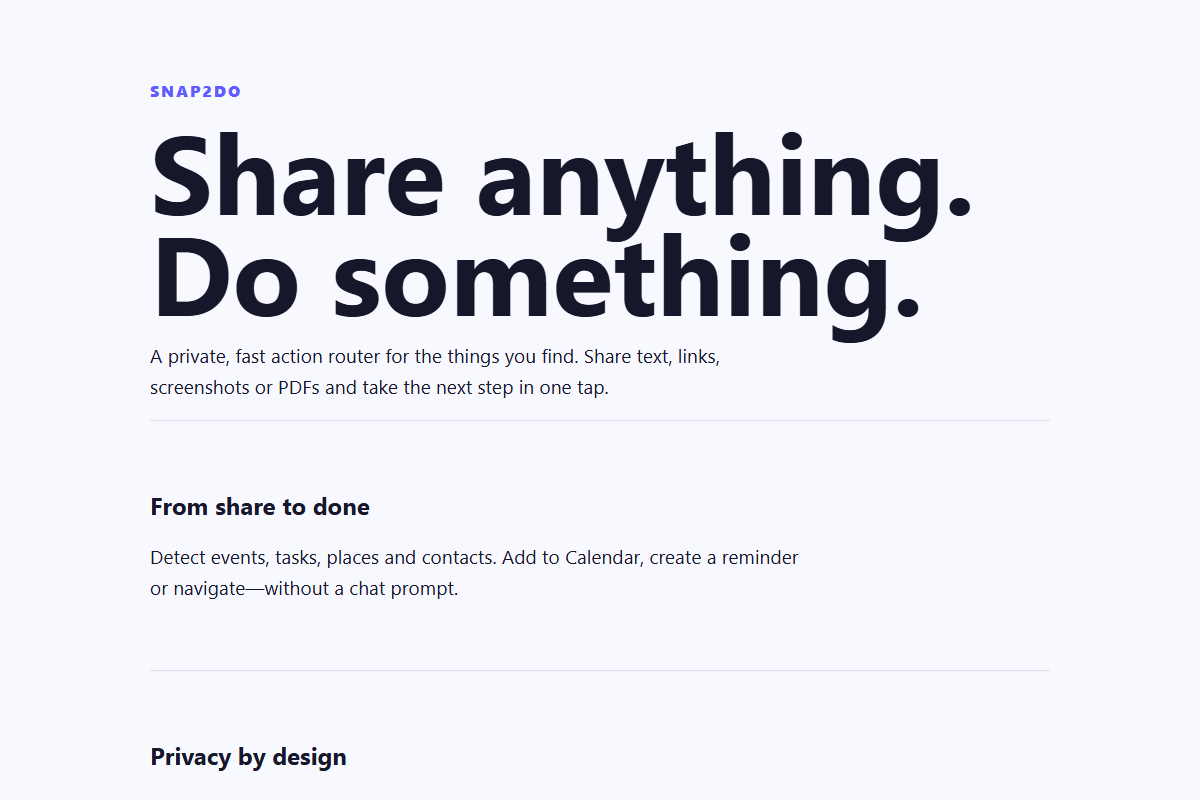 SNAP2DO — Mobile Productivity