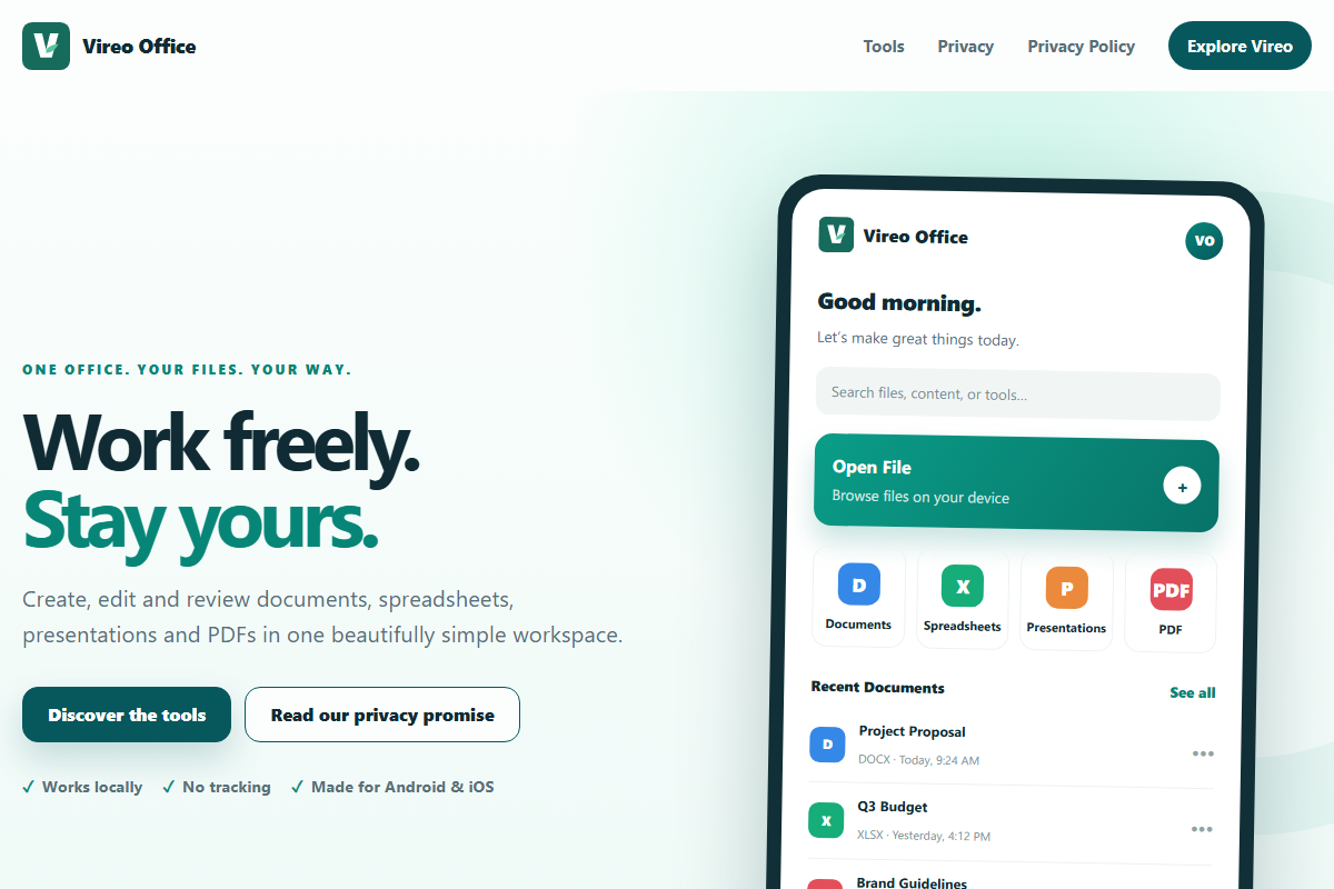 Vireo Office — Mobile Office